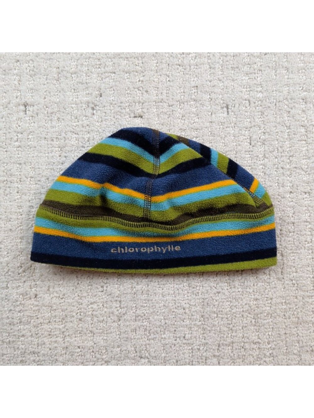 Vintage chlorophylle Canada Polar Fleece Winter Skull Cap Hat Gorpcore Striped